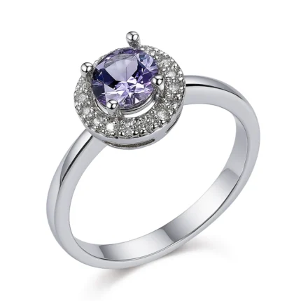 Lavender Halo Circle Ring